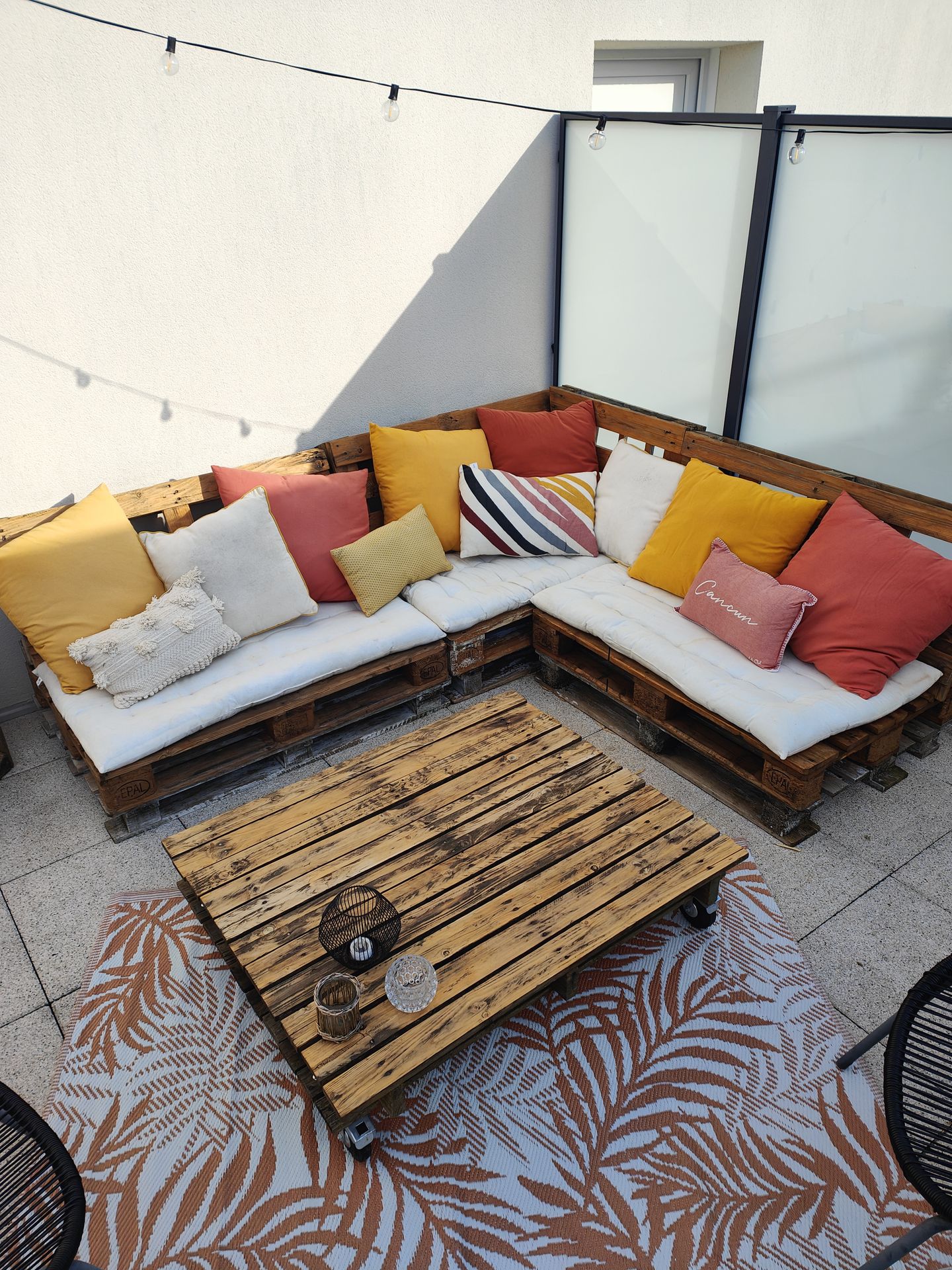 Salon de jardin en palette Salon de jardin créait à partir de palette